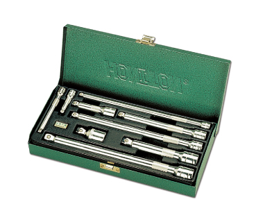 9PC WOBBLE BAR SOCKET WRENCH SET EXTRA LONG EXTENSION TOOL 1/4 3/8 1/2  DRIVE